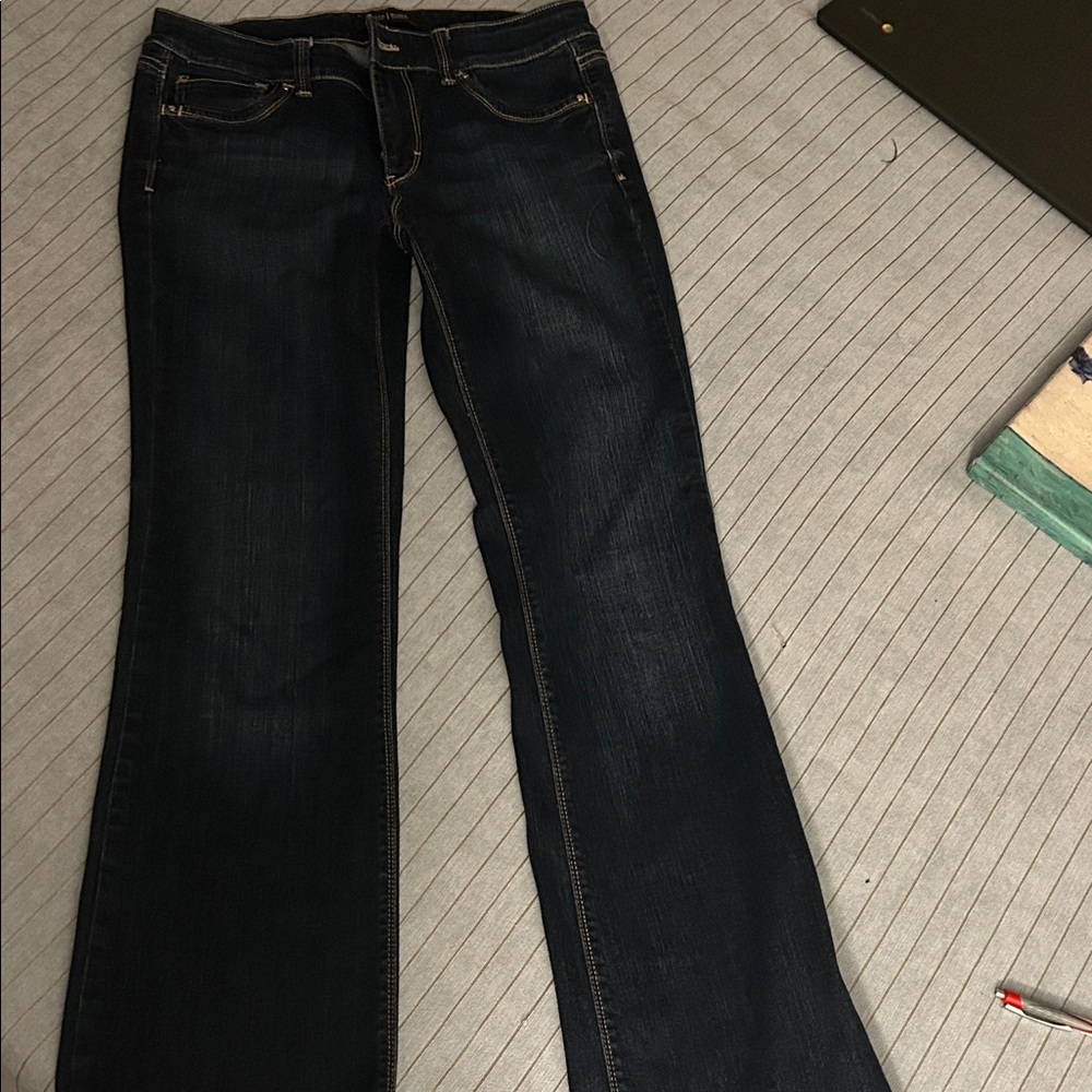 White House Black Market Dark Indigo Boot Cut Jeans